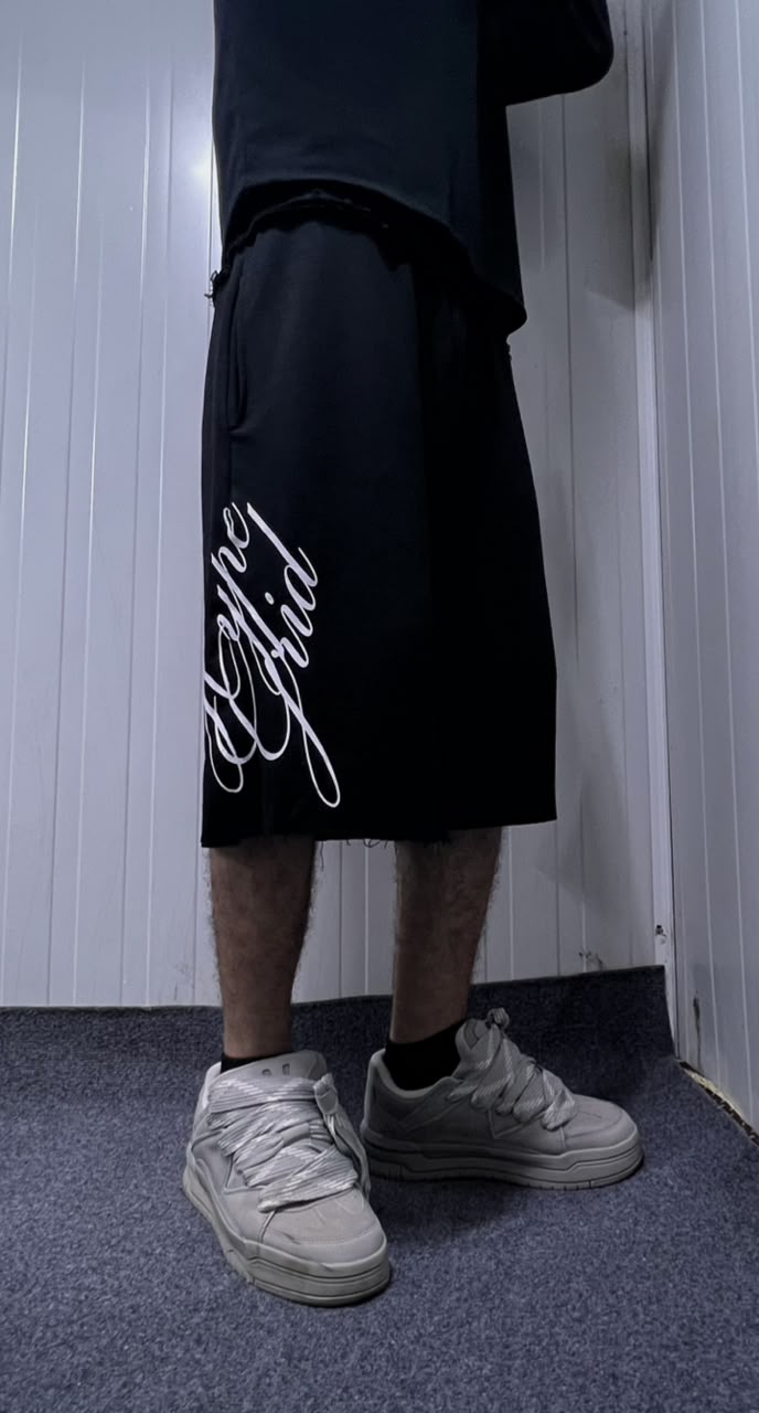 "SCRIPT" BAGGY SHORTS